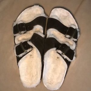 Birkenstock Arizona shearling suede size 42 L11 M9